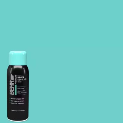 #ad BEHR PREMIUMHidden Sea Glass Gloss Spray Paint Turquoise Aqua 12 oz. $10.97