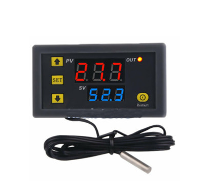 High Precision Digital Temperature Thermostat Controller Red Blue W3230 AC 110V