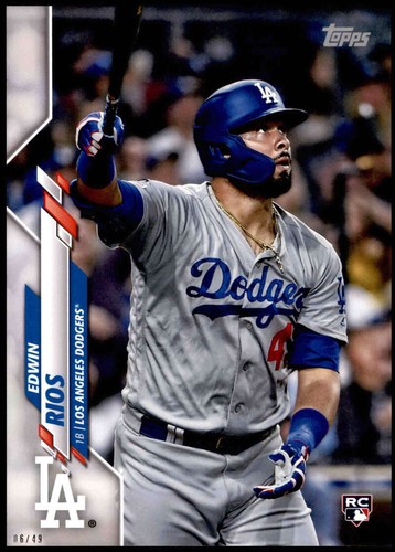 Edwin Rios 2020 Topps Short Print Variations 5x7 #681 /49 Dodgers | eBay