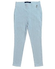 Tommy Hilfiger Women's Pants Blue White Pinstripe Stretch Pull On Size Med