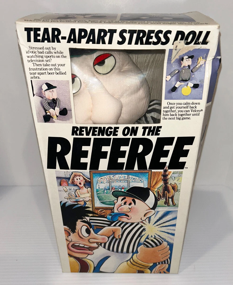 Vintage 1989 Revenge On The Referee Tear Apart Stress Doll MIB