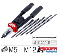 Profi Gewinde Nietzange Nietmuttern Zange M5 - M12 Alu & Stahl NiethüLsen YT119