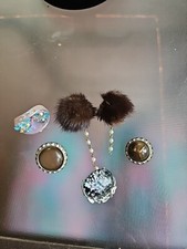 Vintage Ohrringe Fell Strass Clip Ons 40er 30er Jahre falsch abgestimmt keine Sets Nachlass