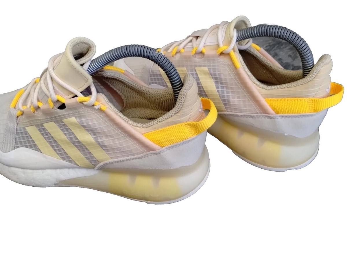 Adidas ZX 2k Boost Pure Wonder White Orange Tint GZ7875 Sz 8