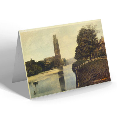 GRUSSKARTE - Vintage Lincolnshire - Eventide At Boston (b)