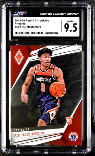 2019-20 Panini Chronicles Phoenix #569 Rui Hachimura Rookie RC CGC 9.5 POP 1