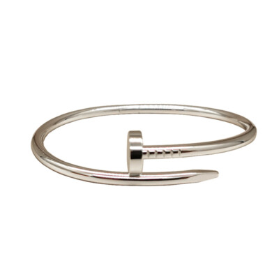 Cartier Armband Weißgold schlicht Juste Un Clou Größe 18 B6048318 (201136-S)