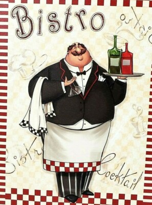 Kitchen Collection Canvas Bistro Chef Art 16 1/4'' x 12 1/4'' Wall Art