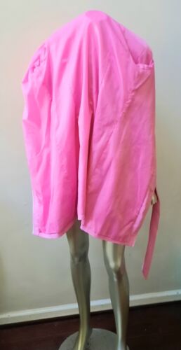 HELIUM BELTED WHITE TRIM BUTTONS TRENCH COAT POCKETS NOTCH COLLAR sz L - Picture 2 of 7
