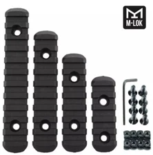 fits M-LOK Polymer Picatinny Rail Section Set 5 7 9 11 Slot 4PCS 4 Rail Set