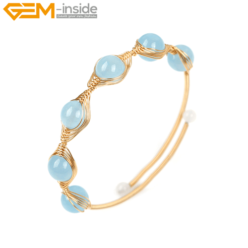 Gold Filled Chakras Quartz Jade Stone Jewelry Handmade Adjustable Bracelet Gift - Picture 16 of 133