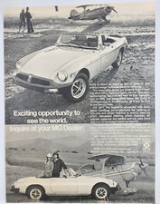 1977 Mg Airplanes British Leyland Motors Original Print Ad Retro 70s