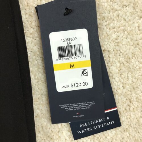 Tommy Hilfiger Mens Medium Vest Water Resistant Black Full Zip New - Picture 2 of 7