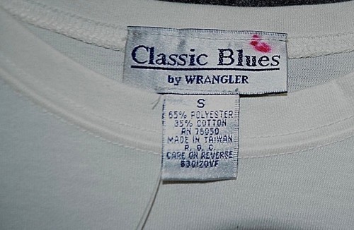Girl's Classic Blues by Wrangler white short sleeve knit top size S NWT - Picture 3 of 6