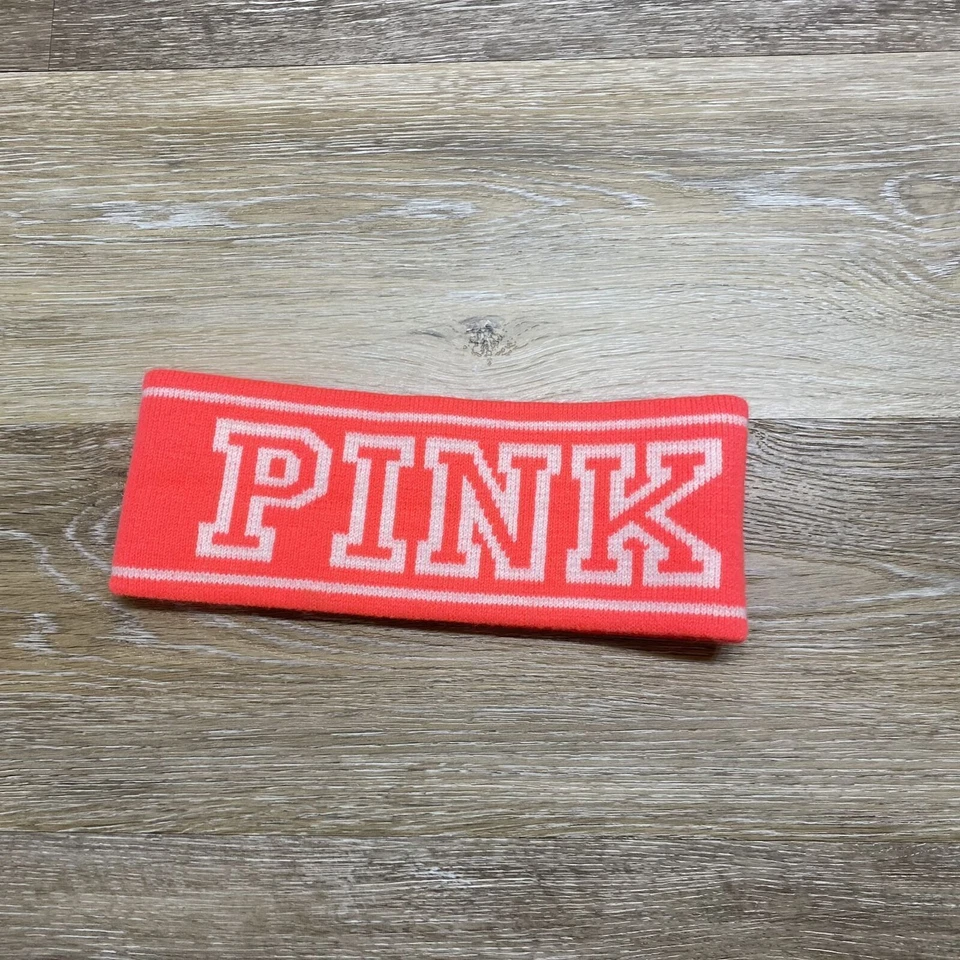 PINK by VICTORIA'S SECRET Graphic Print Pink Knit Sport Headband Womens One Size - Image 2 of 4