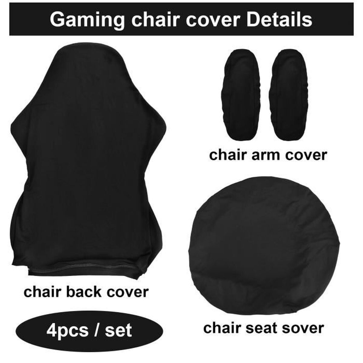 HMCEY 2 Housse Pour Chaises Élastiques,Housse Assise Chaise