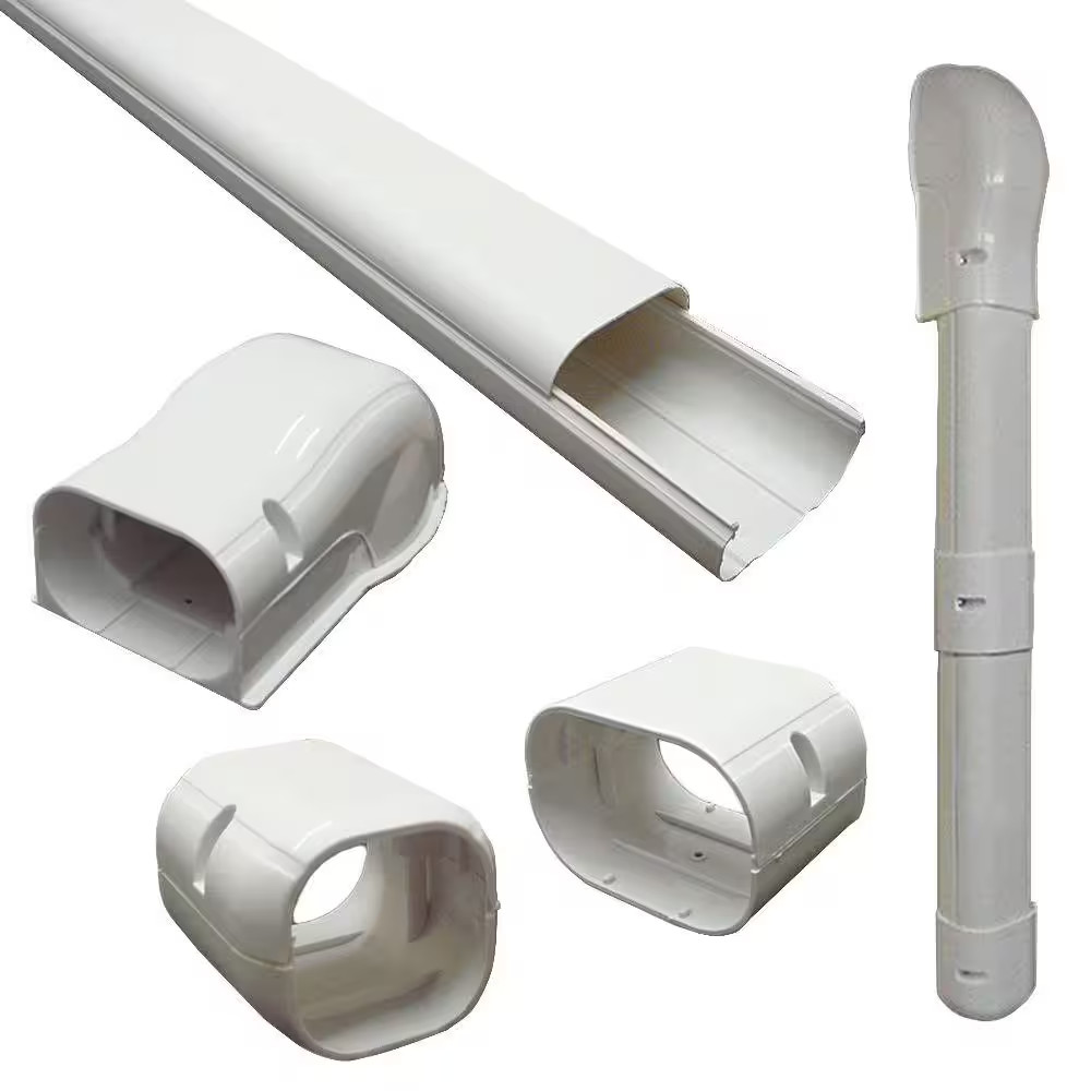 3 In. X 7.5 Ft Line Set Cover Kit for Mini Split and Central Air Conditioner and