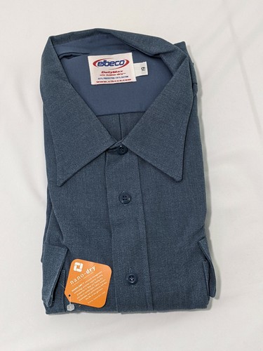 NEW ELBECO DutyMaxx™ POLY/RAYON WOMENS 38 SHORT SLEEVE FRENCH BLUE ZIPPER FRONT - Picture 2 of 4