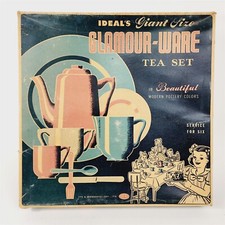 Vintage Ideal Giant Size Glamourware Tea Set Silverware - 39 Pcs in Box