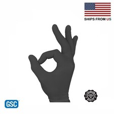 Black Nitrile Light Industrial Disposable Gloves 3 Mil, Latex Free, Box of 100