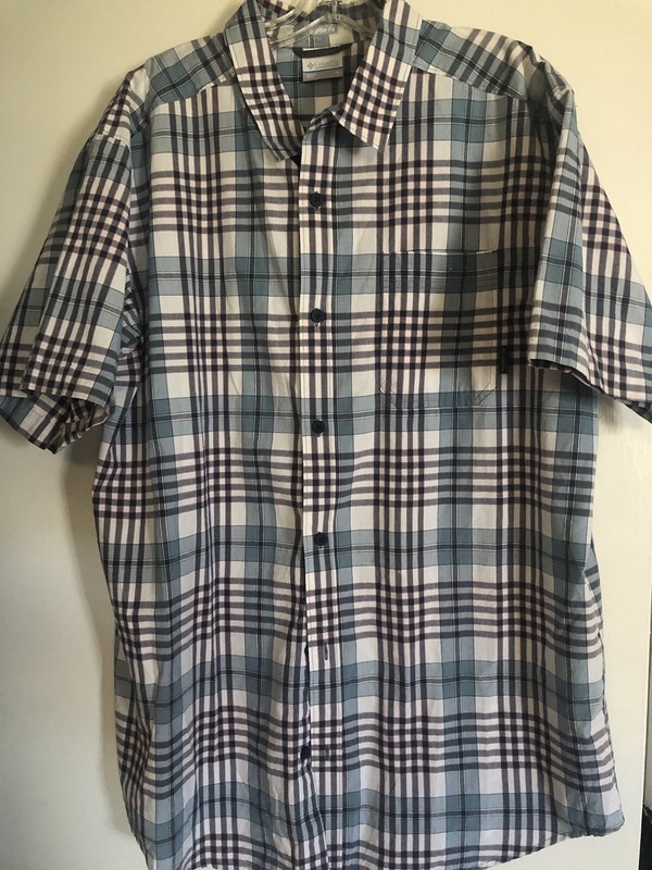 Columbia Blue Print Shirt XL      #431