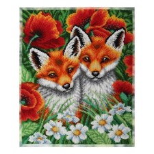 Bead Embroidery Kit Foxes Bead stitching Beadwork DIY VDV