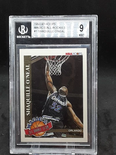 SHAQUILLE O'NEAL 1992-93 HOOPS MAGIC'S ALL-ROOKIES #1 BGS MT 9 MAGIC QQ