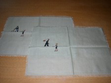 2 Tischsets / Platzsets Handarbeit mit Kreuzs...