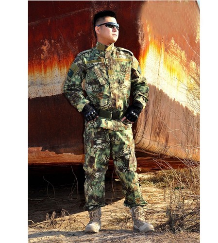 Python Camuflaje al aire libre Militar Táctico Airsoft Traje Chaqueta \u0026  Pantalones De Combate | eBay