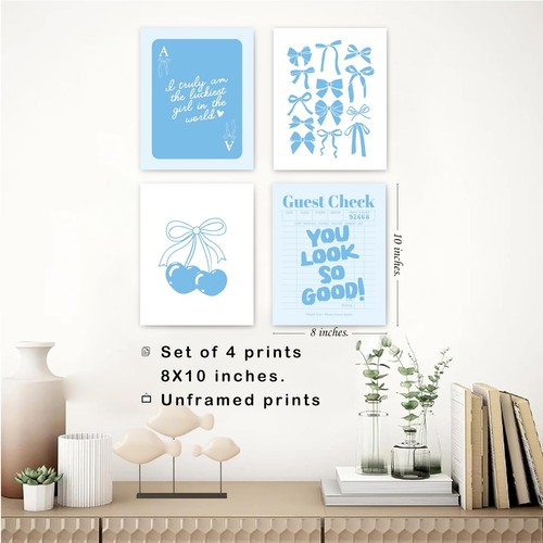 okaxscm Coastal Cowgirl Wall Art Set 4x 8x10 Unframed Posters Dorm Decor - Picture 3 of 5