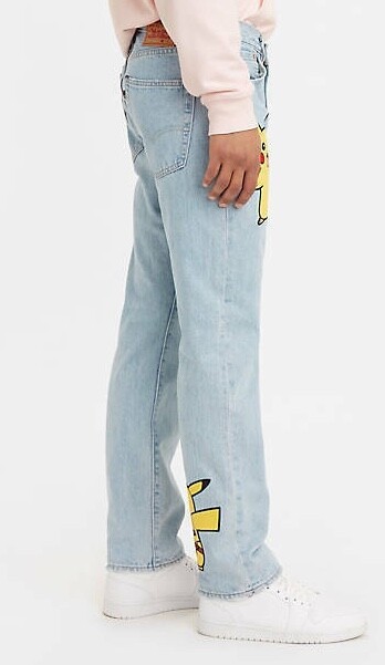 Levi's x Pokemon 551 Z AUTHENTIC STRAIGHT Jeans Denim Light Wash