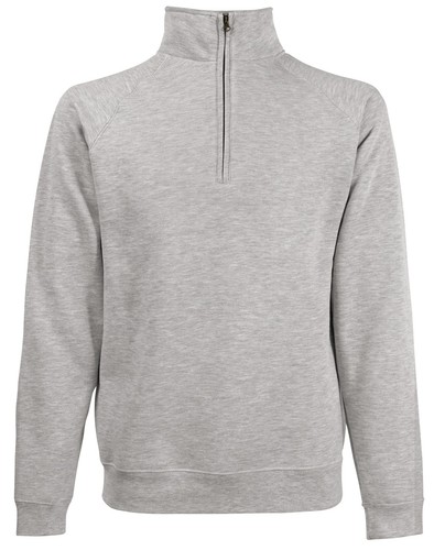 Loom GREY Zip Neck Sweatshirt Jumper 