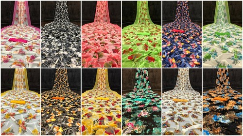 Printed Saree Wedding Bridal Wear 