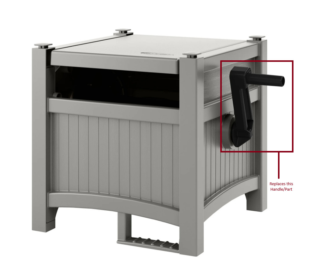 NEW OEM SUNCAST HOSE REEL CRANK WINDUP HANDLE BLACK PART (FOLDING) PARTS