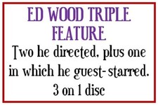ED WOOD Page way down to read. 3 flicks on 1 ...