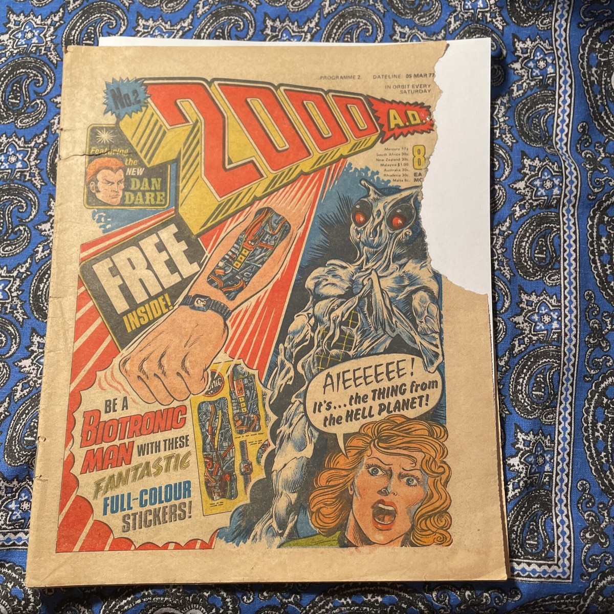2000 A.D. Programme #2 (Fleetway 1977) 1st Appearance of Judge