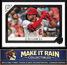 Luis Garcia 2021 Topps Gallery Printer Proof #116 Washington Nationals Rookie RC
