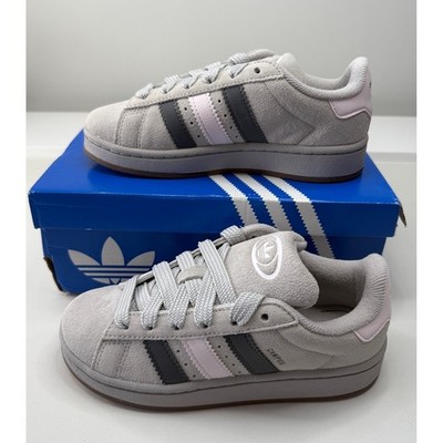 Adidas Campus 00s C Kids Grey Pink Suede Sneakers JS0056 Size 2 NEW