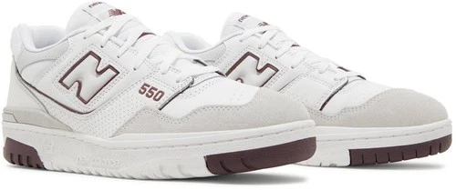 New Balance 550 BB550FB1 Sneakers Men's Summer Fog Burgundy Leather Skate Shoes