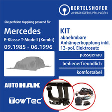 Für MERCEDES E-Klasse T-Modell (Kombi) Typ S124 85-96 AHK abn. +13pol sp. E-Satz