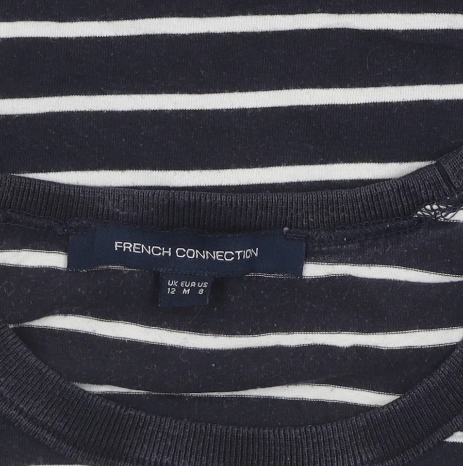 French Connection Women's Black Striped Pullover Jumper Size 12 - Image 3 of 4