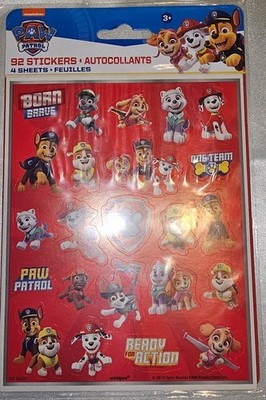 8 Unique Paw Patrol 4 Sheet Sticker Packs
