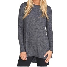 Show Me Your Mumu Ribbed Knit Tunic Top Charcoal Heather Gray Women’s Size Small