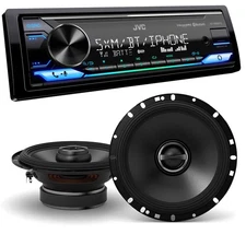 JVC KD-X380BTS Bluetooth Media Receiver + Alpine S-S65 6.5" Speakers