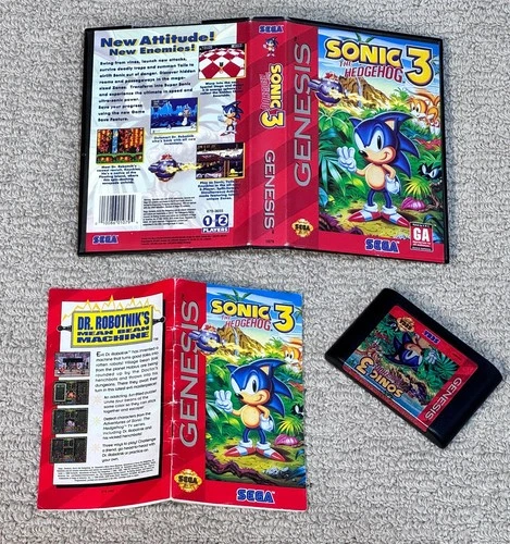 Sonic the Hedgehog 3  (Sega Genesis) Game CIB Complete w/ Box & Manual