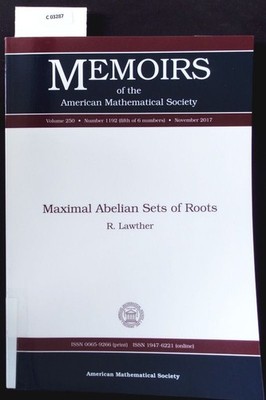Maximal abelian sets of roots. Memoirs of the American Mathematical Society; Bd.