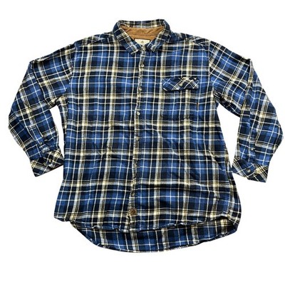 Legendary White Tail 2XL Blue Plaid Button Up  Long Sleeve Flannel Buck Camp