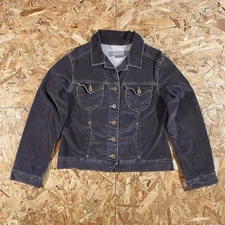 Vintage Y2K Jeanstar Brown Corduroy Button Up Jacket Womens Size Medium