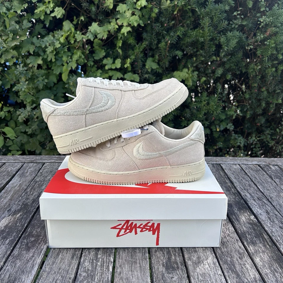 Nike x Stussy Air Force 1 Low 'Fossil' CZ9184-200 talla 8,5 para hombre Foto 2 de 4