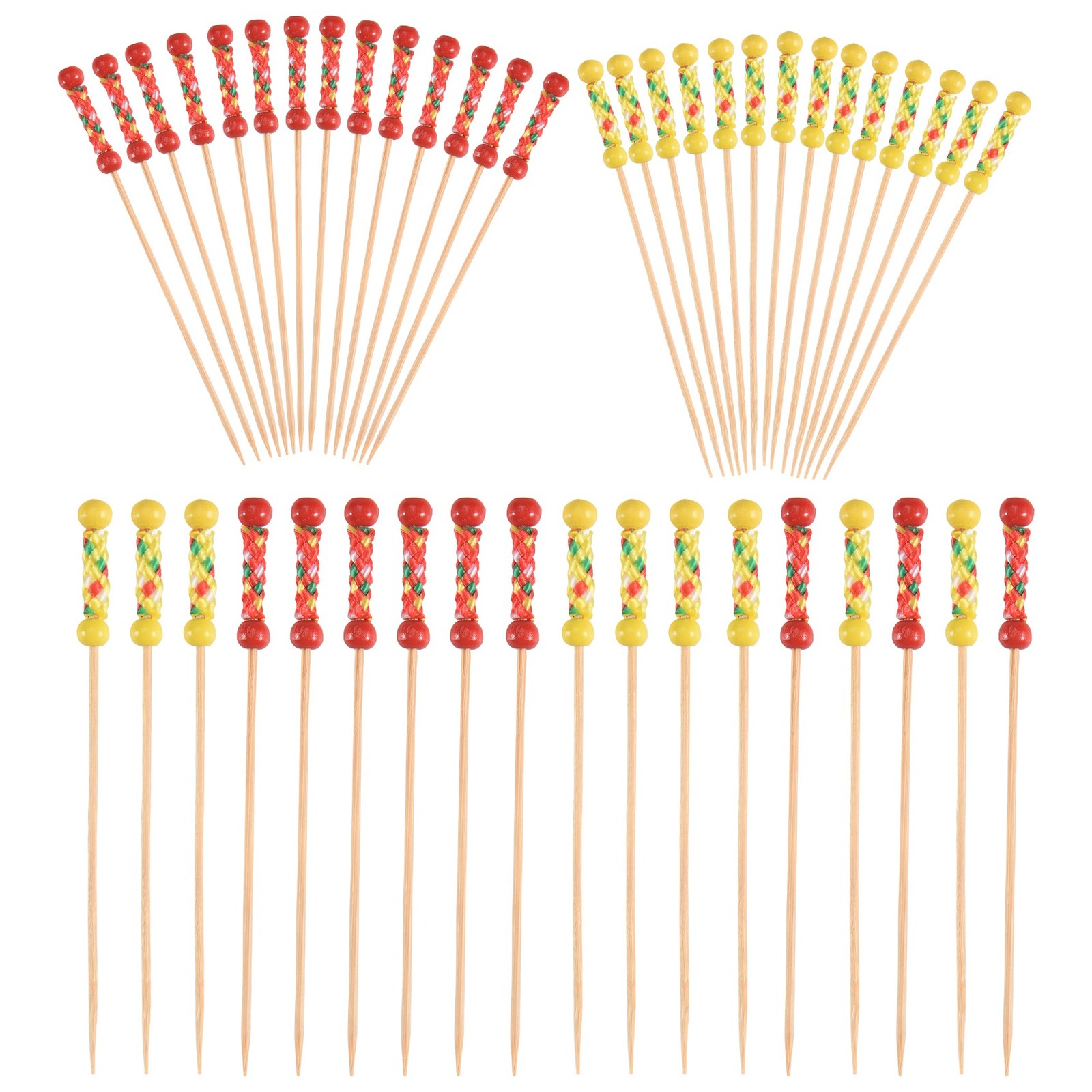 200Pcs Bamboo Fruit Sticks| Wooden Toothpicks for Party Tapas Nibbles8753
